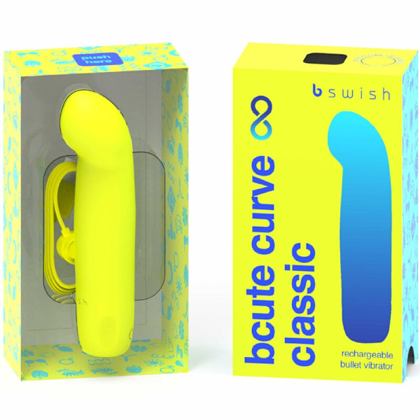 B Swish - Bcute Curve Infinite Classic Genopladelig Silikone Vibrator Gul
