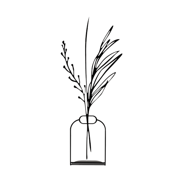 Blomsterpotte med dekorative objekter - 8