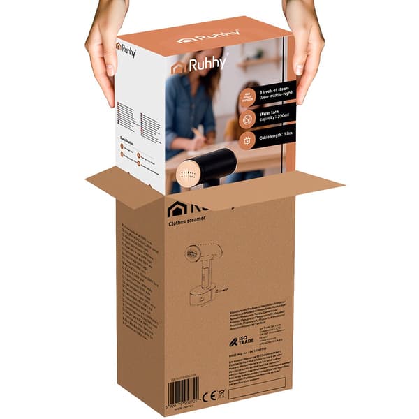Tøjdamper 2000W, Touchscreen, 3 dampniveauer