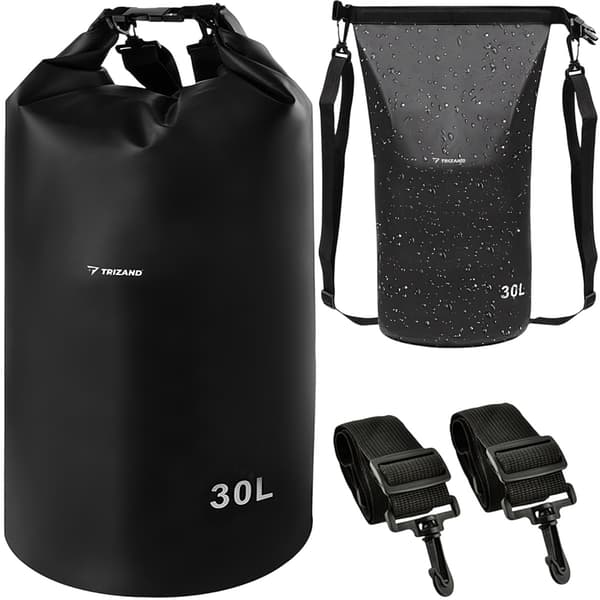 Vandtæt taske 30L sort 23568