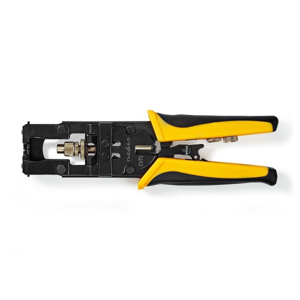 Antennekabelinstallationsværktøj | Crimp tang | Gul / Sort | ABS / Stål