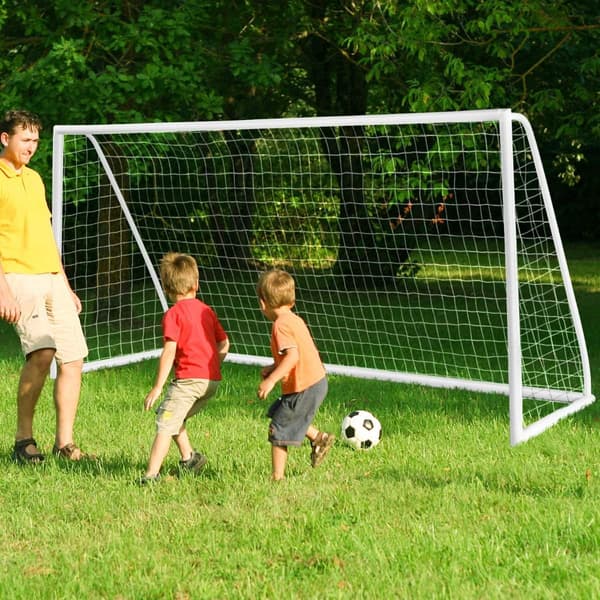 Fodboldmål 365x182 cm med holdbart net og indsatser