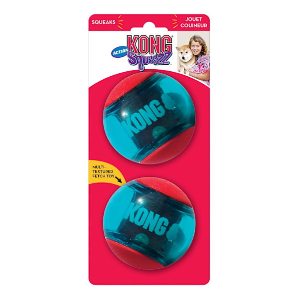 KONG Squeezz Action Rød Stor