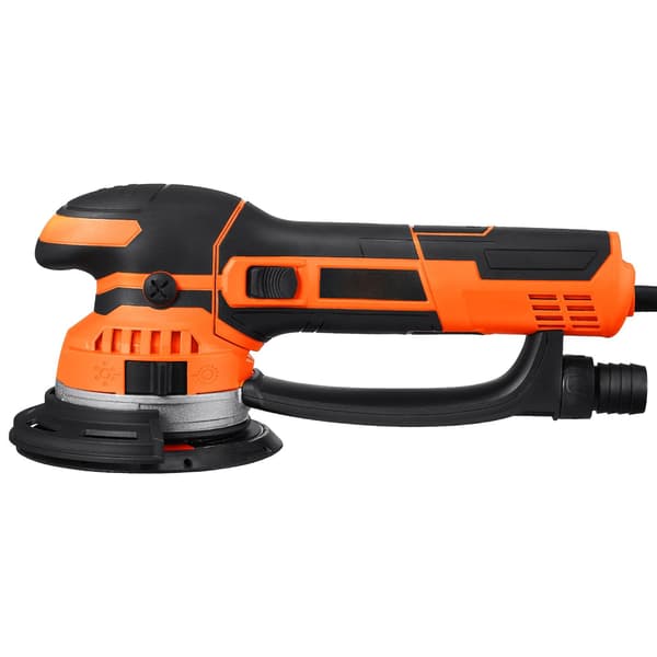 15 cm excenterslip, 850 W variabel hastighet, 10 sandpapper