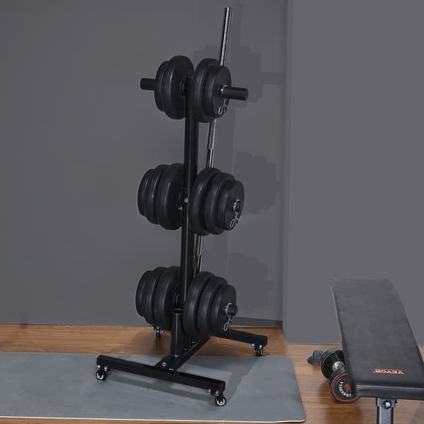 Viktskiveställ med hjul för 50 mm viktskivor, kapacitet 454 kg