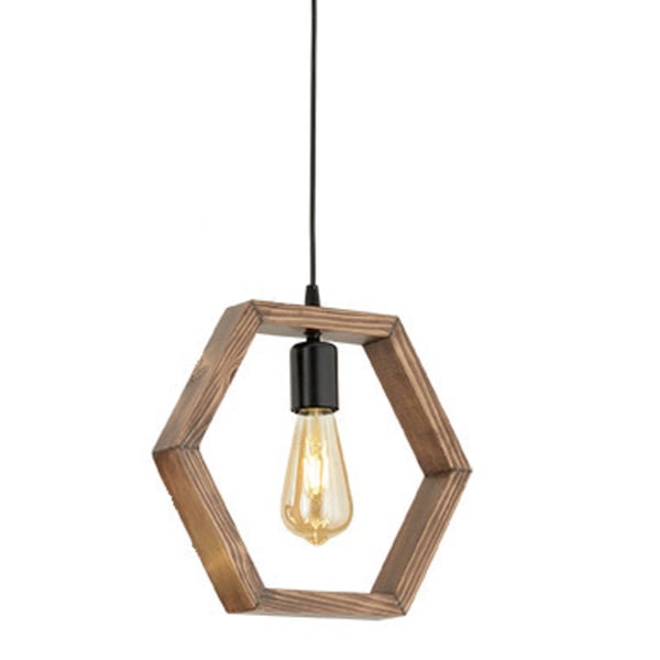 Lysekrone Geometrisk Ahşap Sarkıt (C)