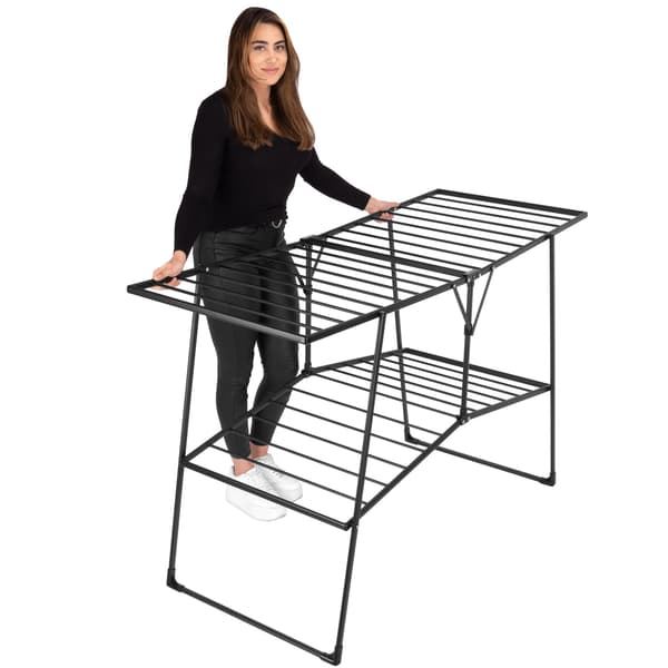 To-lags foldbar tørretumbler, sort, 25 m tørreplads