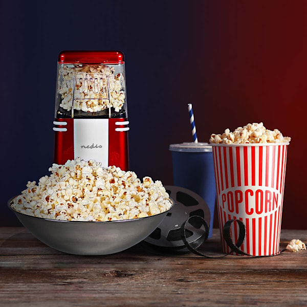 Popcornikone | 1200 W | 2 - 4 min | Punainen / Valkoinen