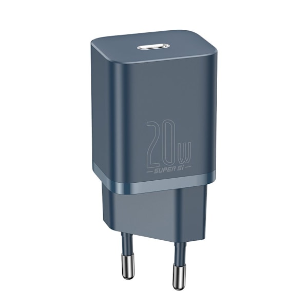 Super Si 1C nopea USB-C 20W PD-laturi + kaapeli iPhonelle Lightning 1m blue