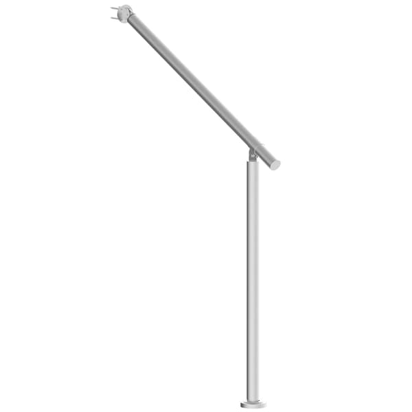 Ledstång för utomhustrappa 89 cm, rostfritt stål, silver