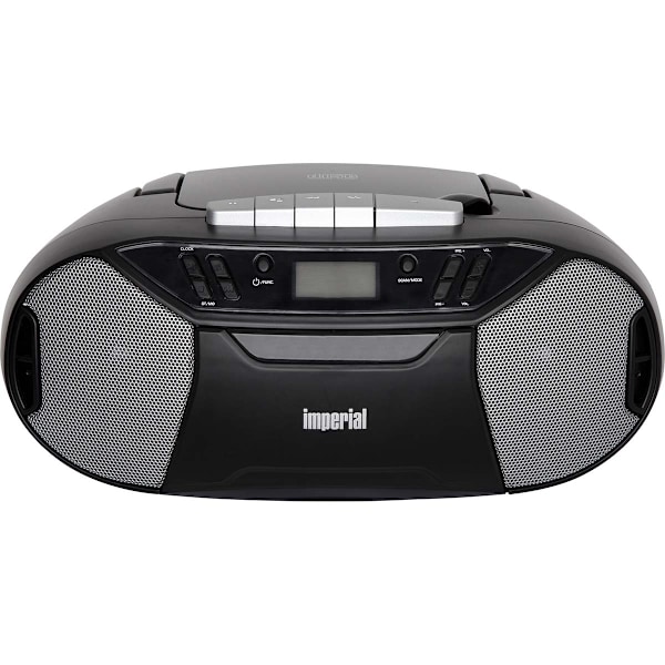 PBB 1 Kompakti kannettava boombox CD-soittimella, kasettisoittimella ja FM-radiolla