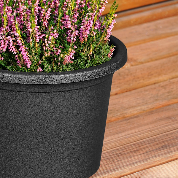 Havekrukke i plast sort rund 20 cm