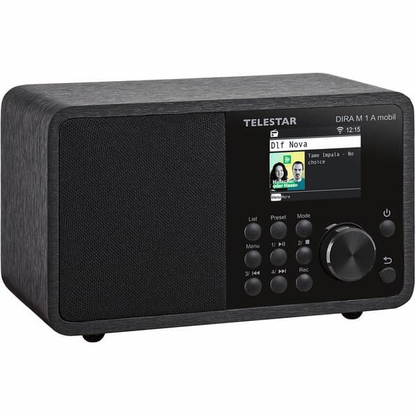 DIRA M 1 A Mobil EWF Batteridrevet mono-multifunktionsradio DAB+ / FM / Internet / Bluetooth Sort