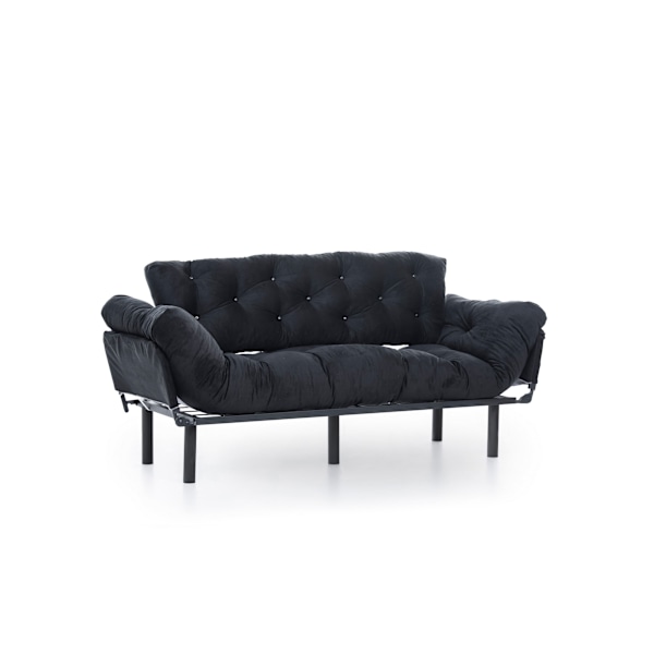 3-sæders sovesofa Nitta Triple - Sort