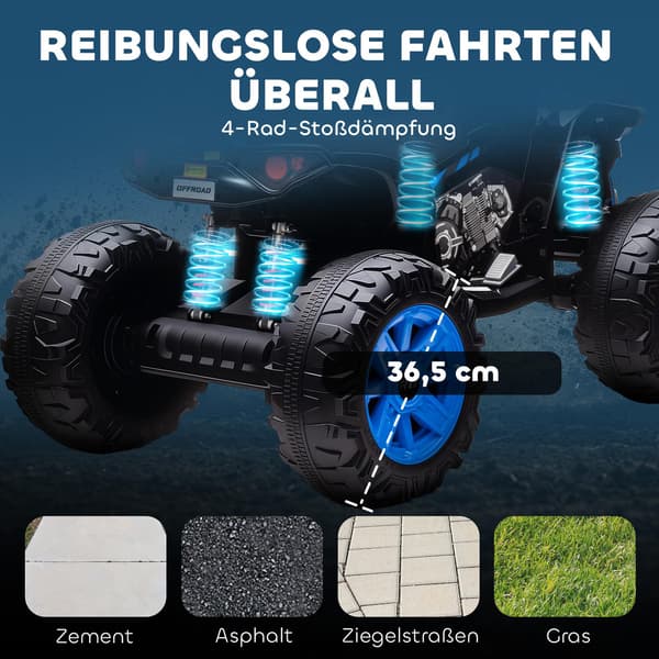 Elektrisk ATV til børn, 24V, 4 hjul, USB, MP3, 6,5 km/t