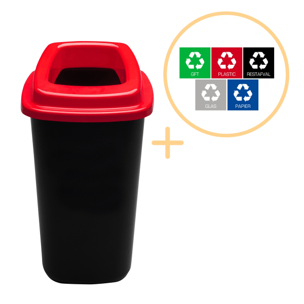 Plafor - Lajitteluastia 45L - Kierrätys - Punainen