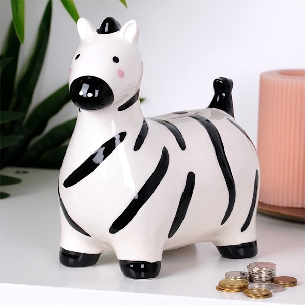 Keramisk spargris zebra