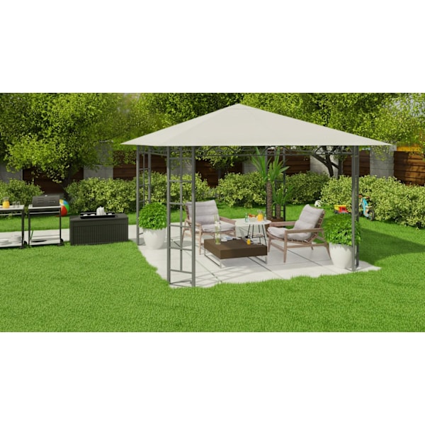 Beige puutarhapaviljonki, teltta 3x3m Plonos 4932