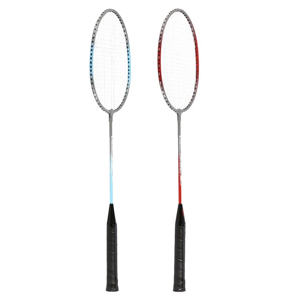 Badmintonsæt, 2 stålketchere + fjerbolde