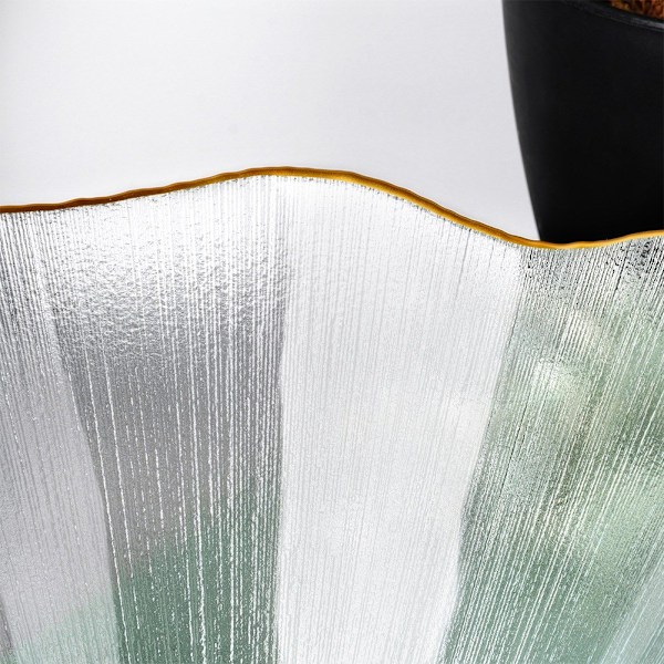 Salatskål glas guld 27 cm, 2,8 l