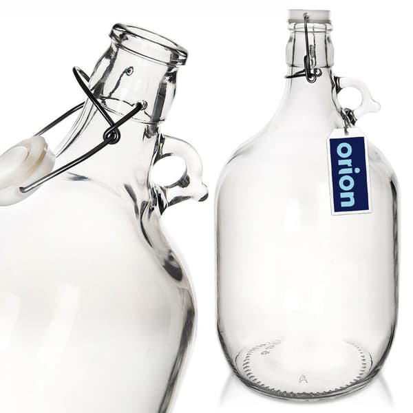 Flaske med clips, glaskande, 5 l