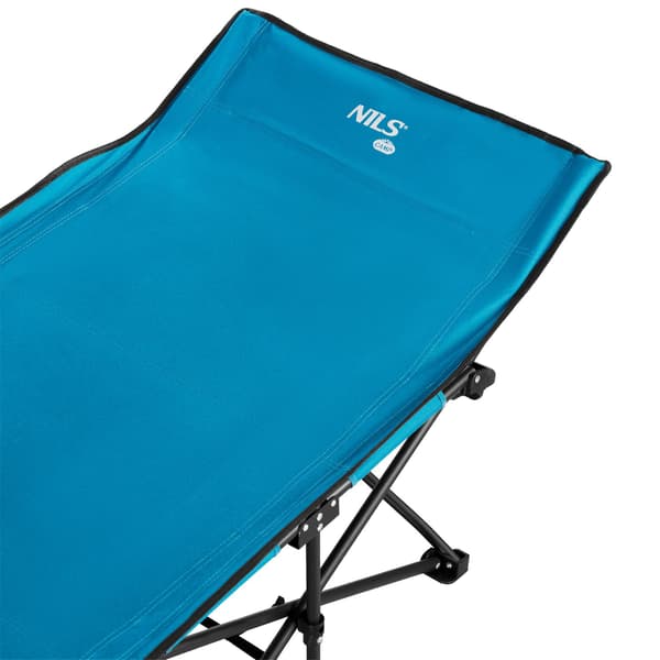 Lejrseng, blå, 190 cm, bærbar foldedesign