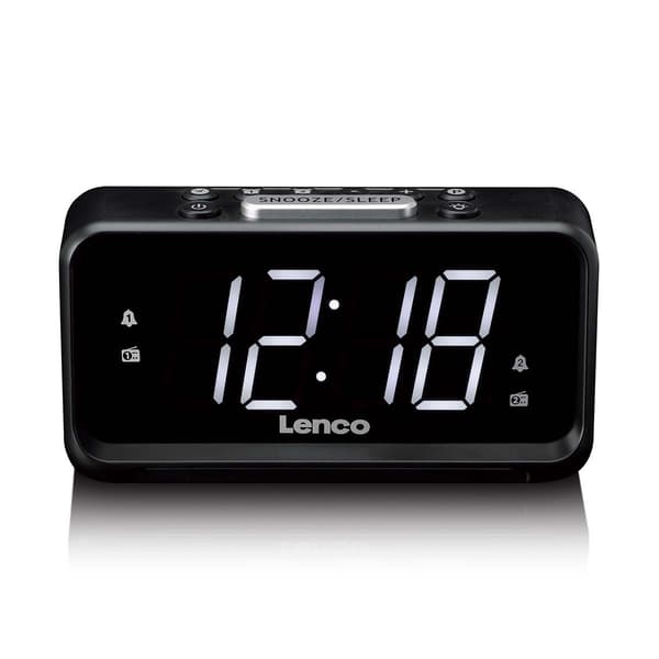 FM-clockradio med LED-display, natlys, USB-port