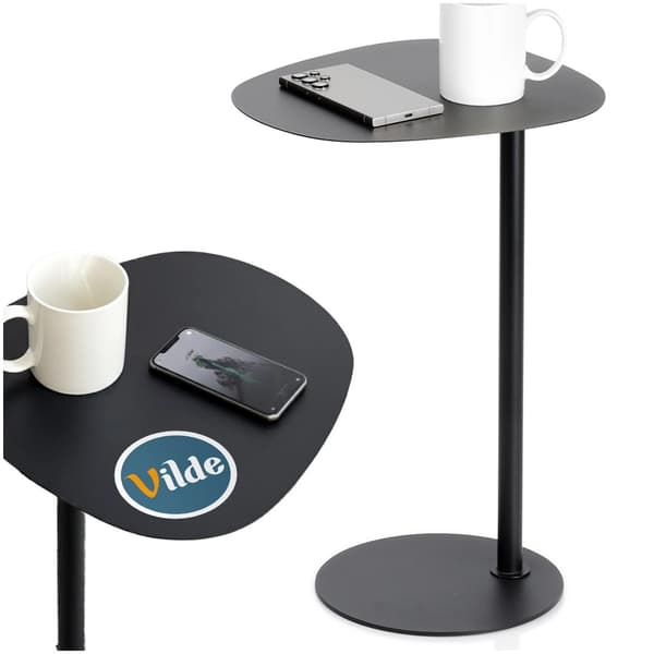 Sort metal sidebord – 35x25x53 cm