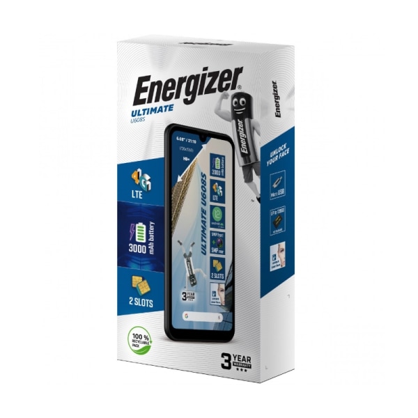 Energizer Ultimate U608S - Älypuhelin 2 Gt RAM-muistia 32 Gt 6,08" 4G Dual Sim EU (musta)