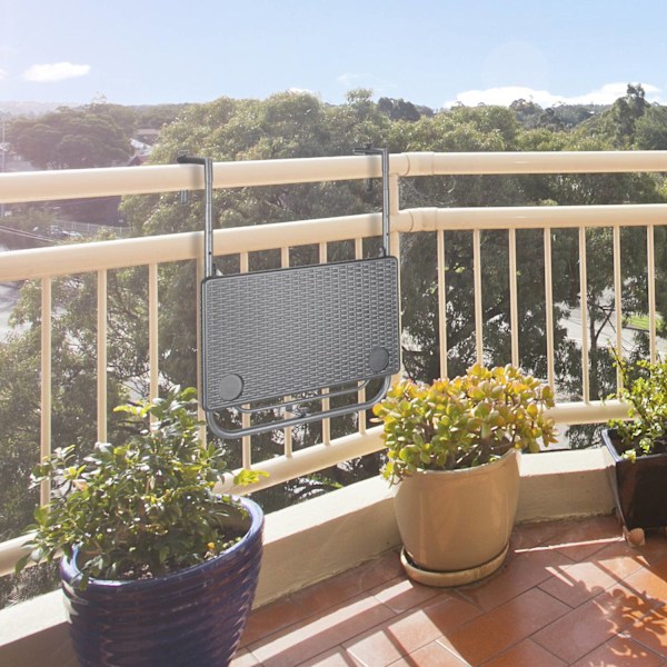 Grå Balkon Hængebord Sammenklappeligt