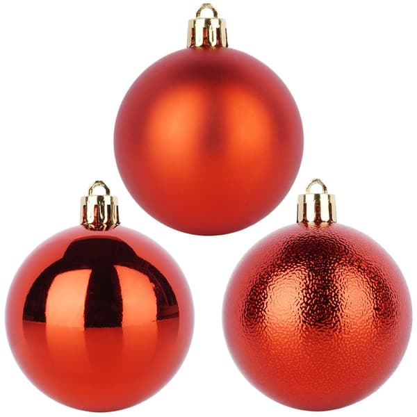 Splittersäkra röda julgranskulor, 6 cm, 9-pack