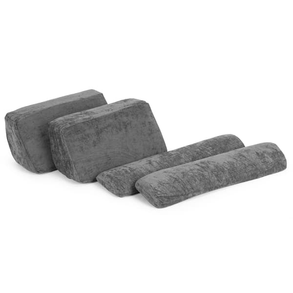 Modulär barnsoffa med 10 kuddar, chenilletyg