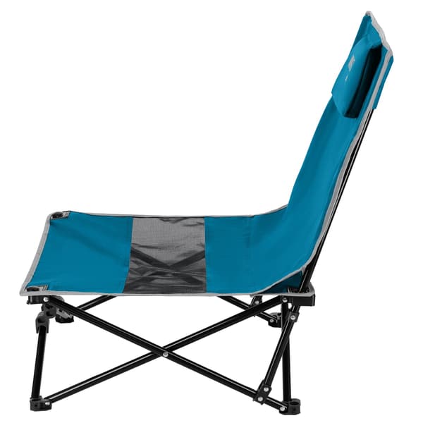 Strandstol, foldbar, blå/grå, bærbar