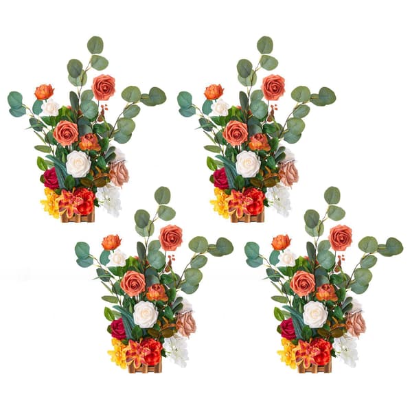 Dekorativa konstblommor, 4-pack, 450 mm, orange