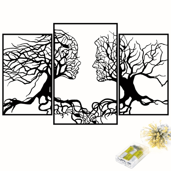 Koristeellinen metalliseinätarvikkeet Tree Person 499