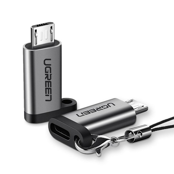 Ugreen USB-C-mikro-USB-sovitin - harmaa