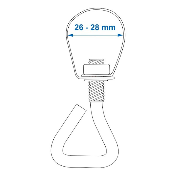 Putkenkiristin 26-28mm 4 kpl läpipainopakkauksessa