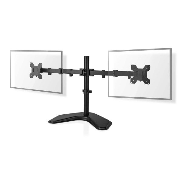 Ergonomisk Skærmbeslag | 2 Skærm(e) | 15 - 32 " | 75x75 / 100x100 | Fuldt Bevægeligt Sort