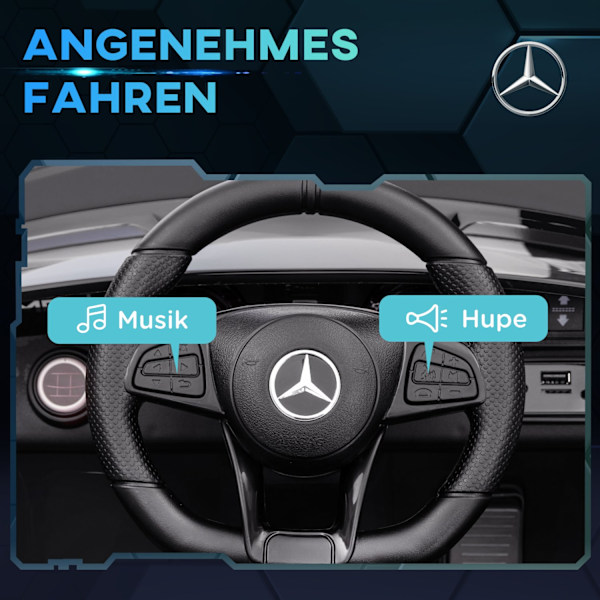 Lasten sähköauto 12 V lastenauto 2,4G kaukosäätimellä, USB, MP3, musiikki, sähköauto valoilla, pehmeä käynnistys, peruutustoiminto, 3-5 km/h, lapsille