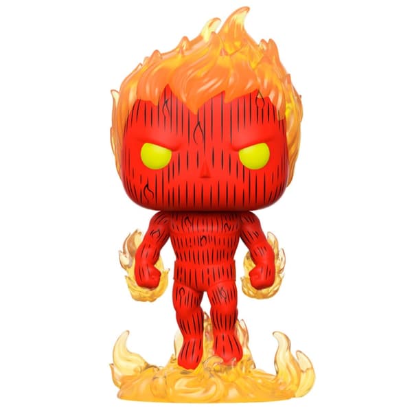 Marvel Fantastic Four Human Torch Action Figur, 6-tommer