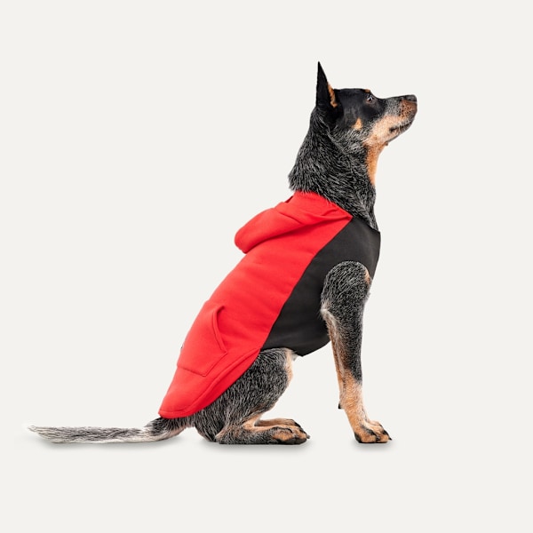 Gooeez Kangaroo Fleece Hættetrøje M Rød/Sort