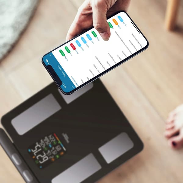 Analytisk badevægt 15 parametre Apple Health Google Fit SCALA WEBBER
