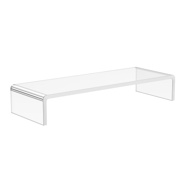 Ergonomic Monitor Stand Acryl Screen Stander Til Bærbar, Computer, Notebook, Gennemsigtig, 53X19X9Cm