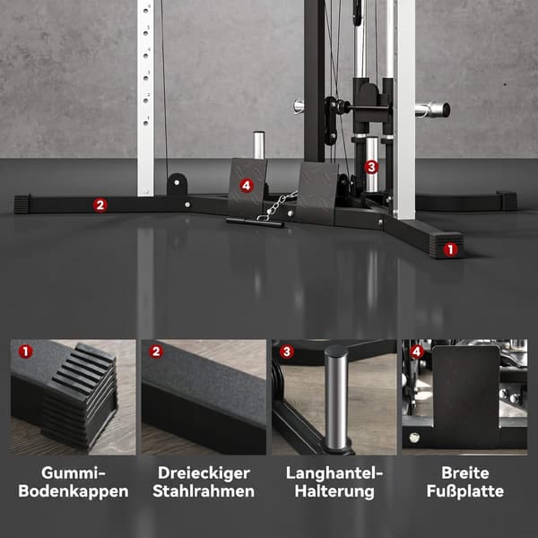 Hemmagymstation med latsdrag, pull-up-stång, justerbar