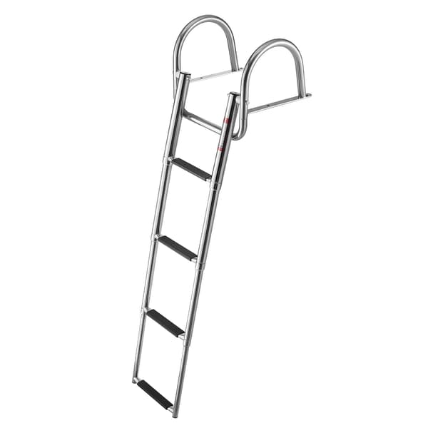 Bådstige, 4-trins rustfri stål foldbar, 600 lb