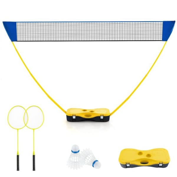 Bärbart badmintonnätset 270 cm, racketar, bärväska