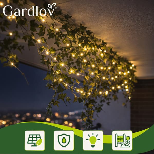 Solgarland 15m IP44 Gardlov 24007