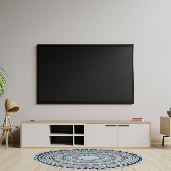 Pyöreä matto mandala designilla
