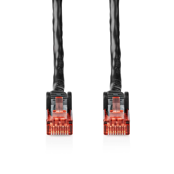 CAT6 Verkkokaapeli | RJ45 uros | RJ45 uros | U/UTP | 30.0 m | Ulkokäyttöön | Pyöreä | PE | Musta | Label