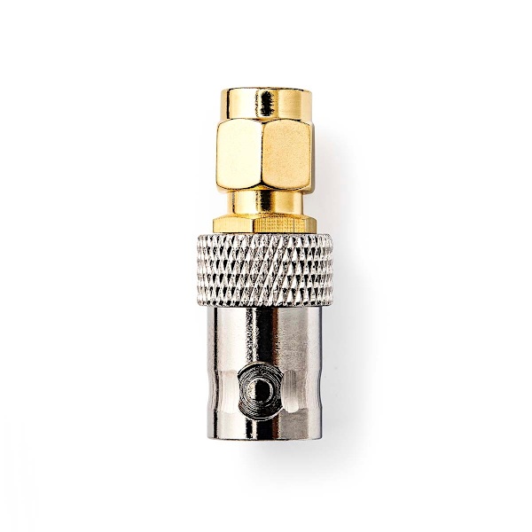 SMA Adapter | SMA Hane | BNC Hona | Guldplaterad | 50 Ohm | Rak | Koppar | Guld | 2 st. | Låda